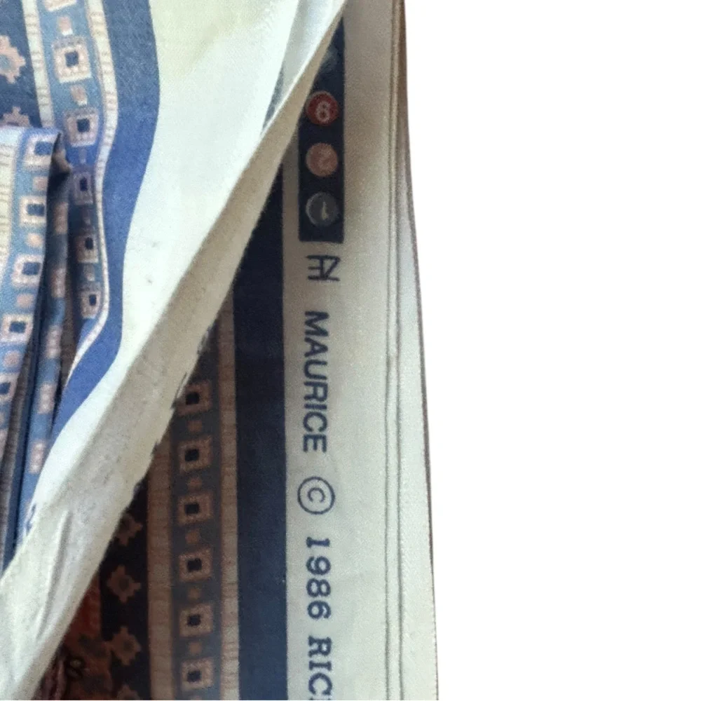 Cohama Riverdale Fabric Richard Felber Design Scotch Guard Blue Paisley 106 X 54